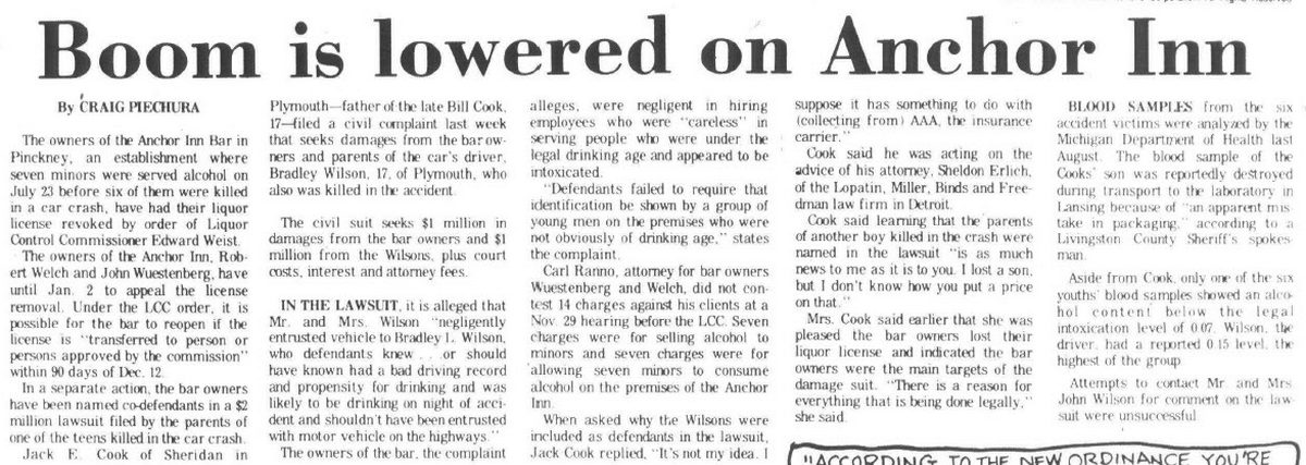 Anchor Inn - Dec 1977 Article On Accident (newer photo)